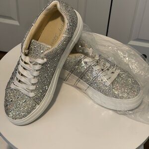 Women's Silver Glitter Sneakers